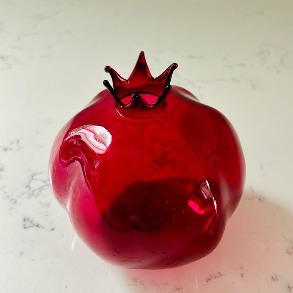 Anthropologie Pomegranate Harvest Glass Bud Vase - Picture 6 of 15